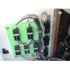 配電盤に各電源のブレーカー