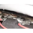 ４番シリンダー排気出口付近の肉盛修理跡