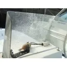 レッグシールドは、割れ、ひびはないですが、クモの巣状になっています