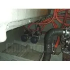 使い勝手のよい独立式の散水ポンプ(奥に見える2台)