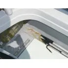 左舷後方スカッパーを撮影