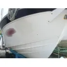 右舷側ハル前方を撮影