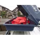 ルーフボックスにライフジャケット