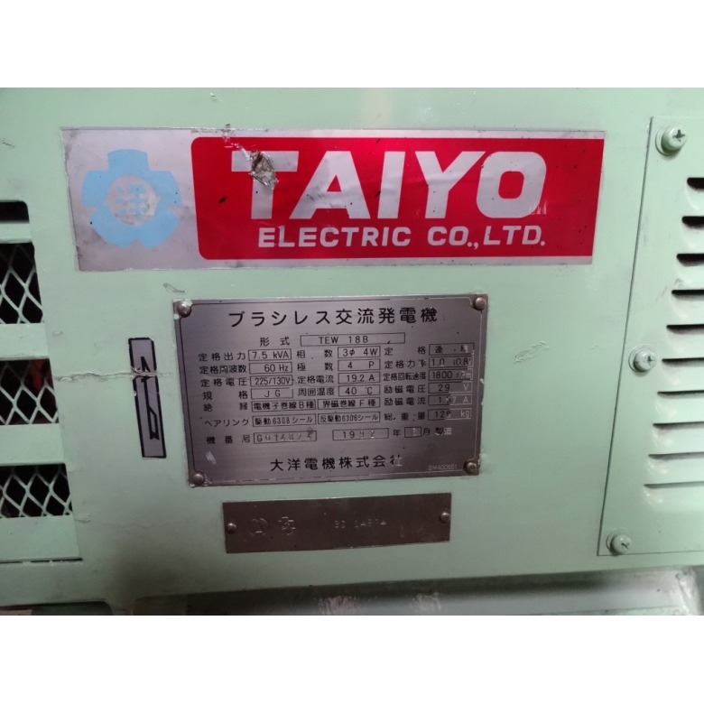 【ラッピング無料】 大洋電機株式会社 【中古艇ドットコム | ブラシレス交流発電機 インバーター発電機