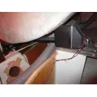 左舷側クォーターバース後方より覗く船体後部