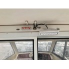 自作の電圧計　左からバウモーター用バッテリーの電圧・アクセサリ用バッテリーの電圧・エンジン始動用バッテリーの電圧を表示しています。