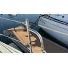 ライフライン上部ワイヤーの端部破損につき、仮止めしている箇所