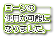 ローンが使えます